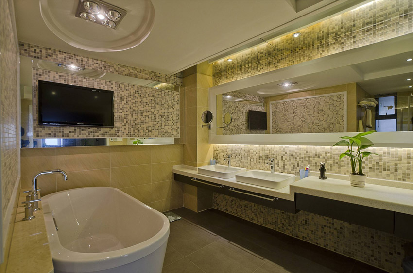 中式-欧式-现代独栋-联排别墅卫生间装修风格效果图，9款卫生间效果图任你选
